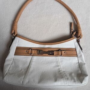 Rosetti Women's Stylish White and Tan Handbag